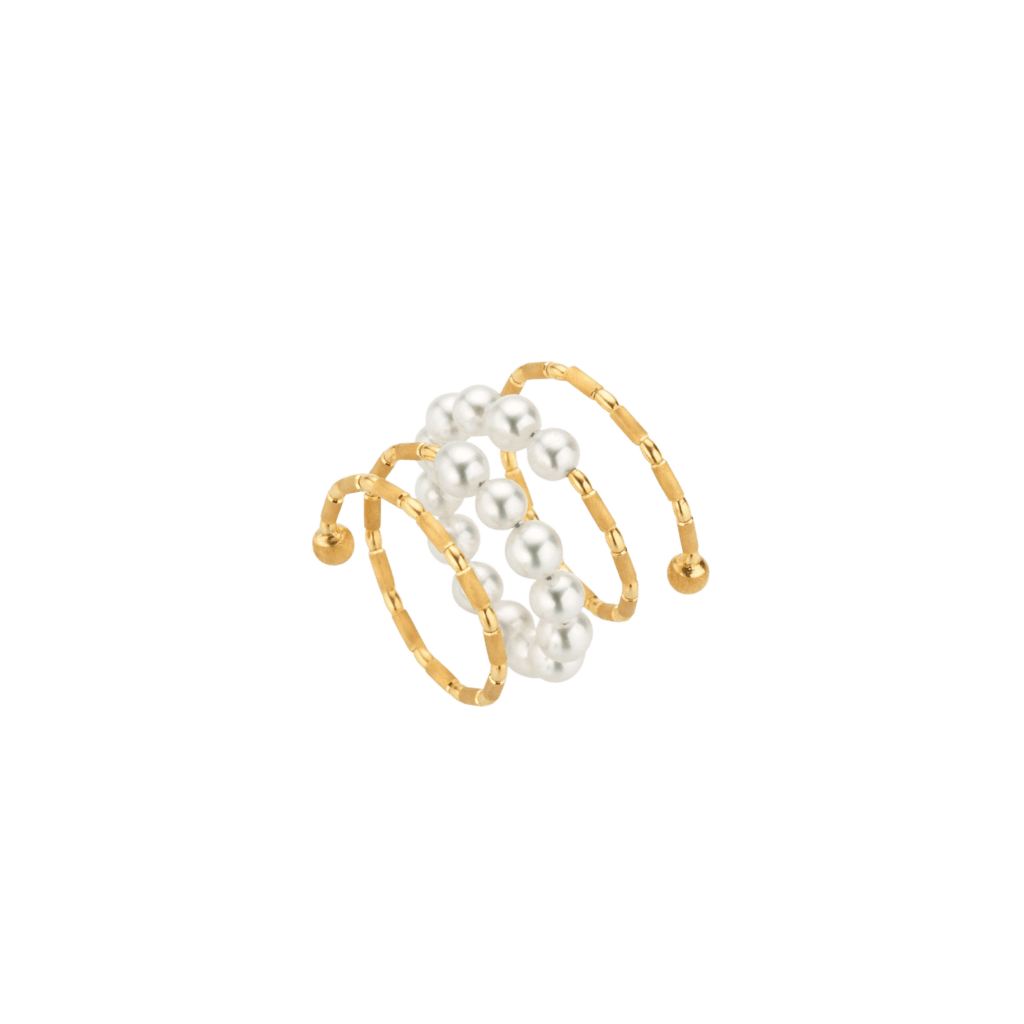 Yana Nesper Wrap Me ring geelgoud met parel - WR11 - #1 Yana Nesper Wrap Me ring geelgoud met parel - WR11 - #1