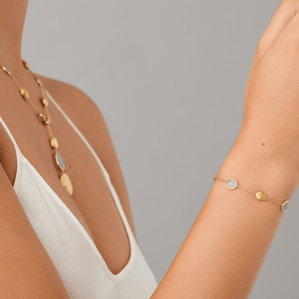 Marco Bicego Siviglia armband geelgoud met aquamarijn - BB1874-AQ01 - #2