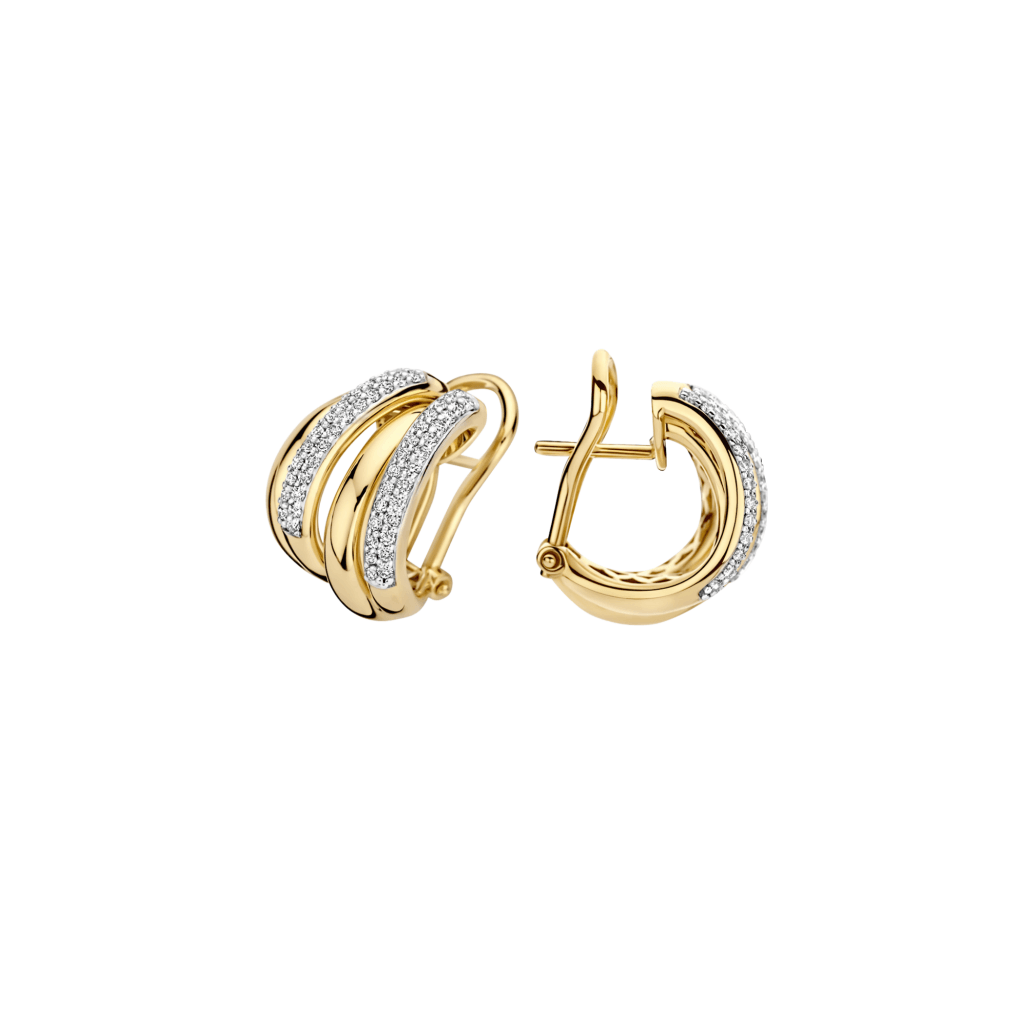 Tirisi Jewelry Amsterdam Due oorsieraad geelgoud - TE7163D(2T) - #2 Tirisi Jewelry Amsterdam Due oorsieraad geelgoud - TE7163D(2T) - #2