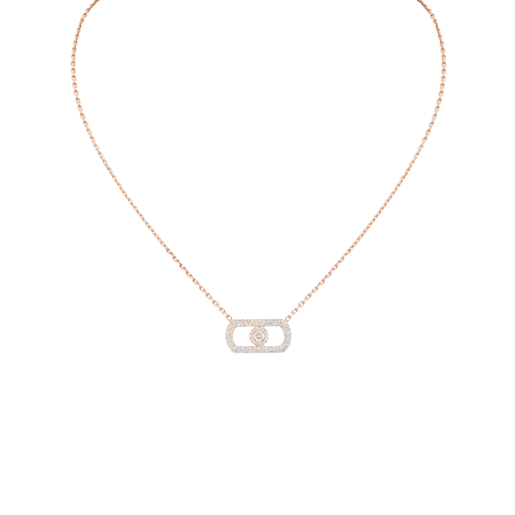 Messika So Move collier roodgoud met diamant - 12945-PG - #1