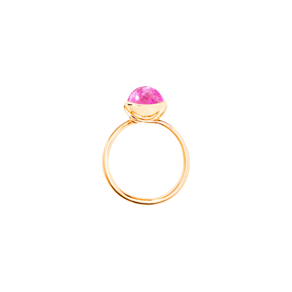 Tamara Comolli Bouton ring geelgoud met toermalijn - R-BOU-s-TuRo-yg - #3 Tamara Comolli Bouton ring geelgoud met toermalijn - R-BOU-s-TuRo-yg - #3