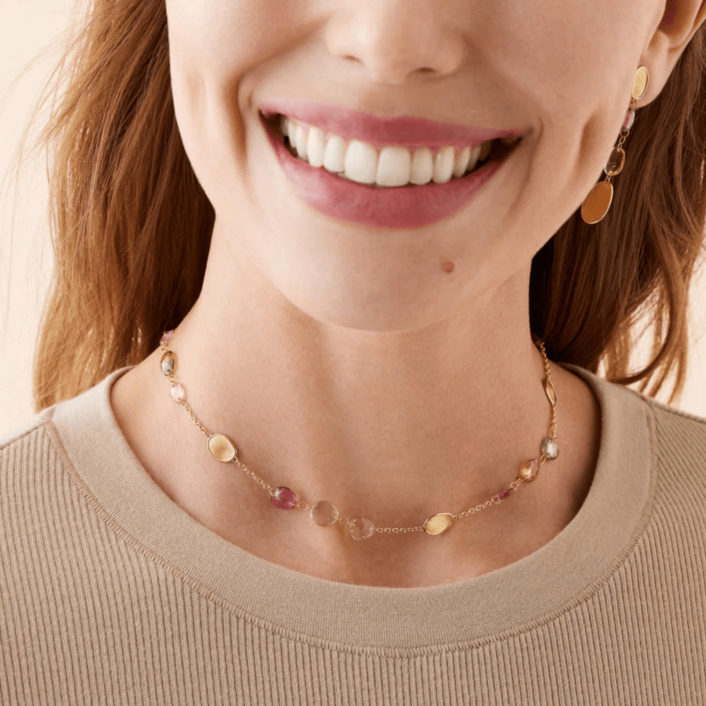 Marco Bicego Lunaria collier geelgoud met toermalijn - CB2867-TM01 - #5 Marco Bicego Lunaria collier geelgoud met toermalijn - CB2867-TM01 - #5