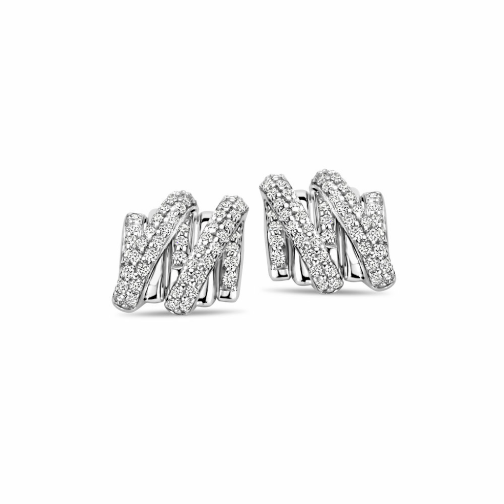 Tirisi Jewelry Amsterdam Swirl oorsieraad witgoud - TE7162DW - #3 Tirisi Jewelry Amsterdam Swirl oorsieraad witgoud - TE7162DW - #3