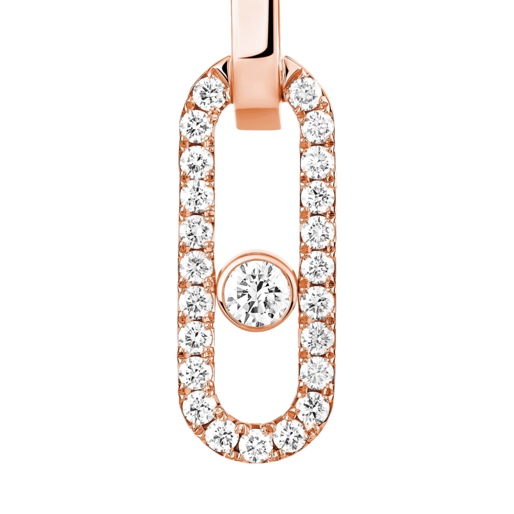 Messika Move Link oorsieraad roodgoud met diamant - 13678-PG - #5
