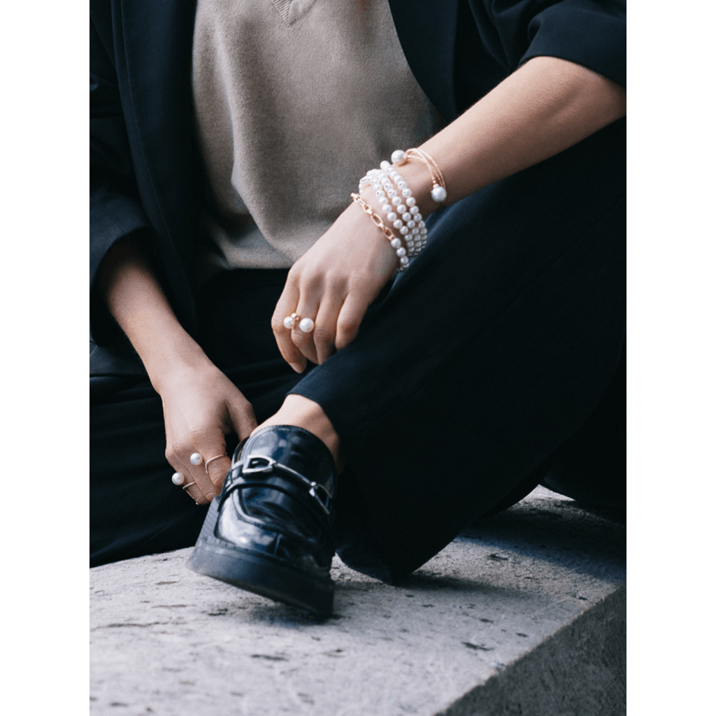 Yana Nesper Balthasar armband geelgoud met parel - BA11 - #5 Yana Nesper Balthasar armband geelgoud met parel - BA11 - #5