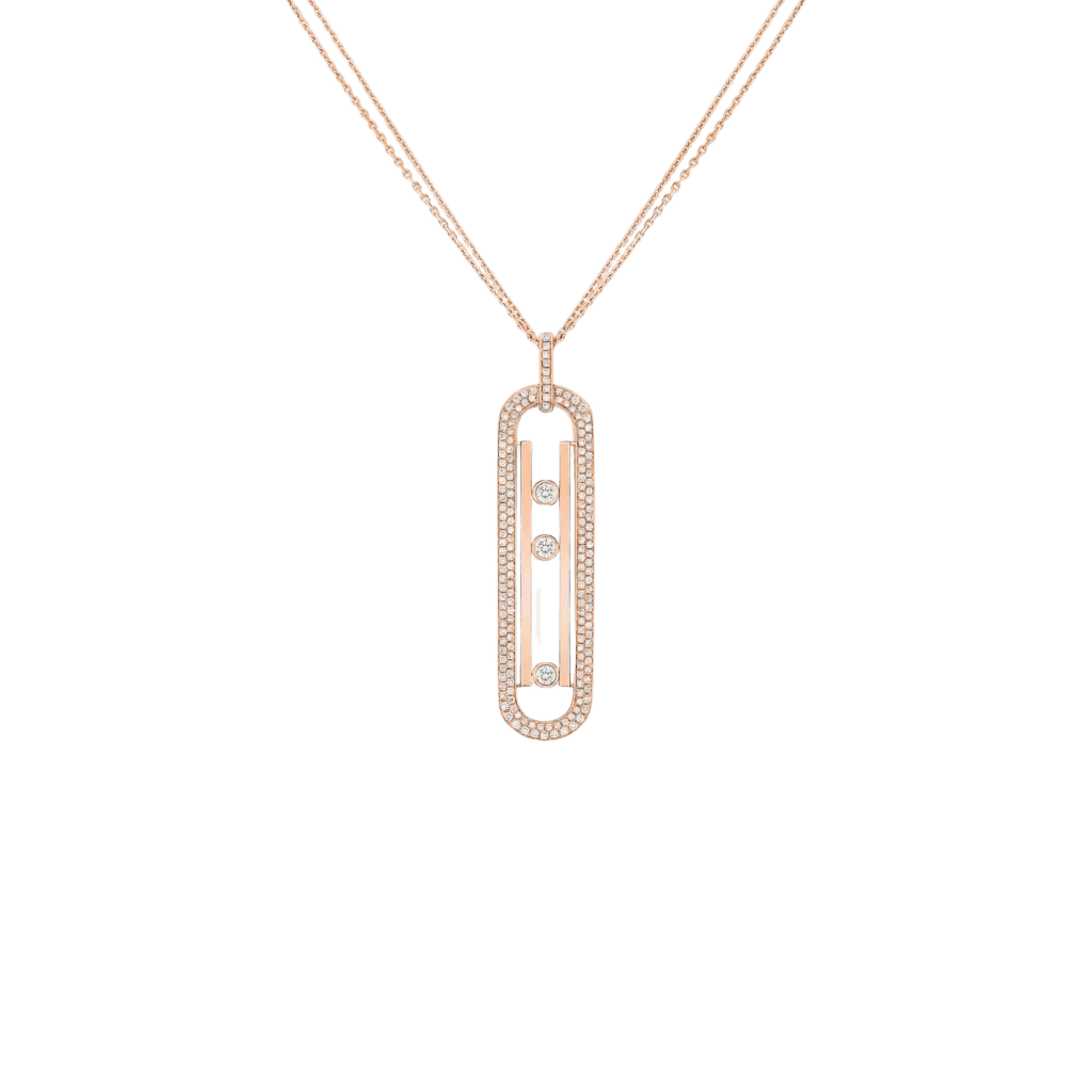 Messika Move 10th collier roodgoud met diamant - 7228-PG - #2 Messika Move 10th collier roodgoud met diamant - 7228-PG - #2