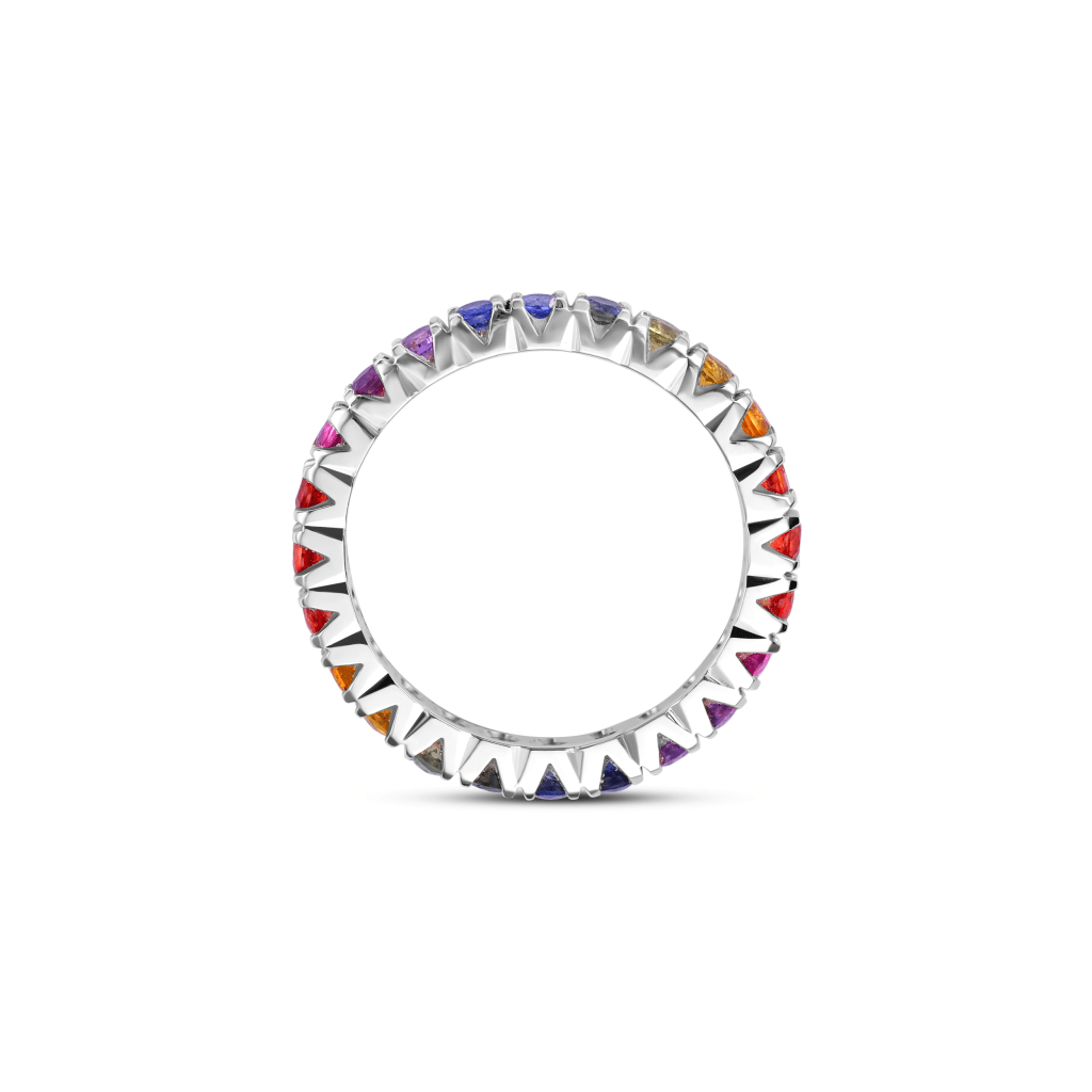 Schaap en Citroen Colours Rainbow ring witgoud met saffier - #4 Schaap en Citroen Colours Rainbow ring witgoud met saffier - #4