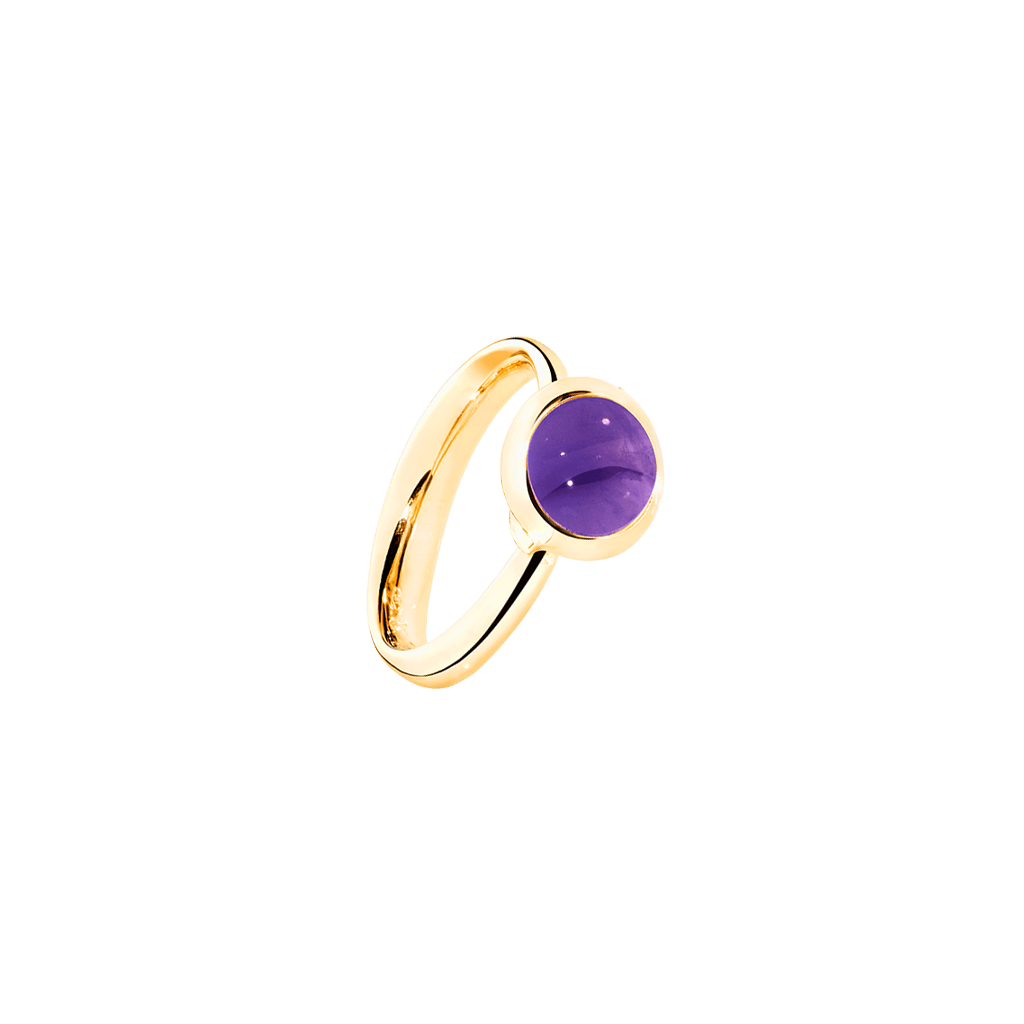 Tamara Comolli Bouton ring geelgoud met amethist - R-BOU-s-Am-yg - #1