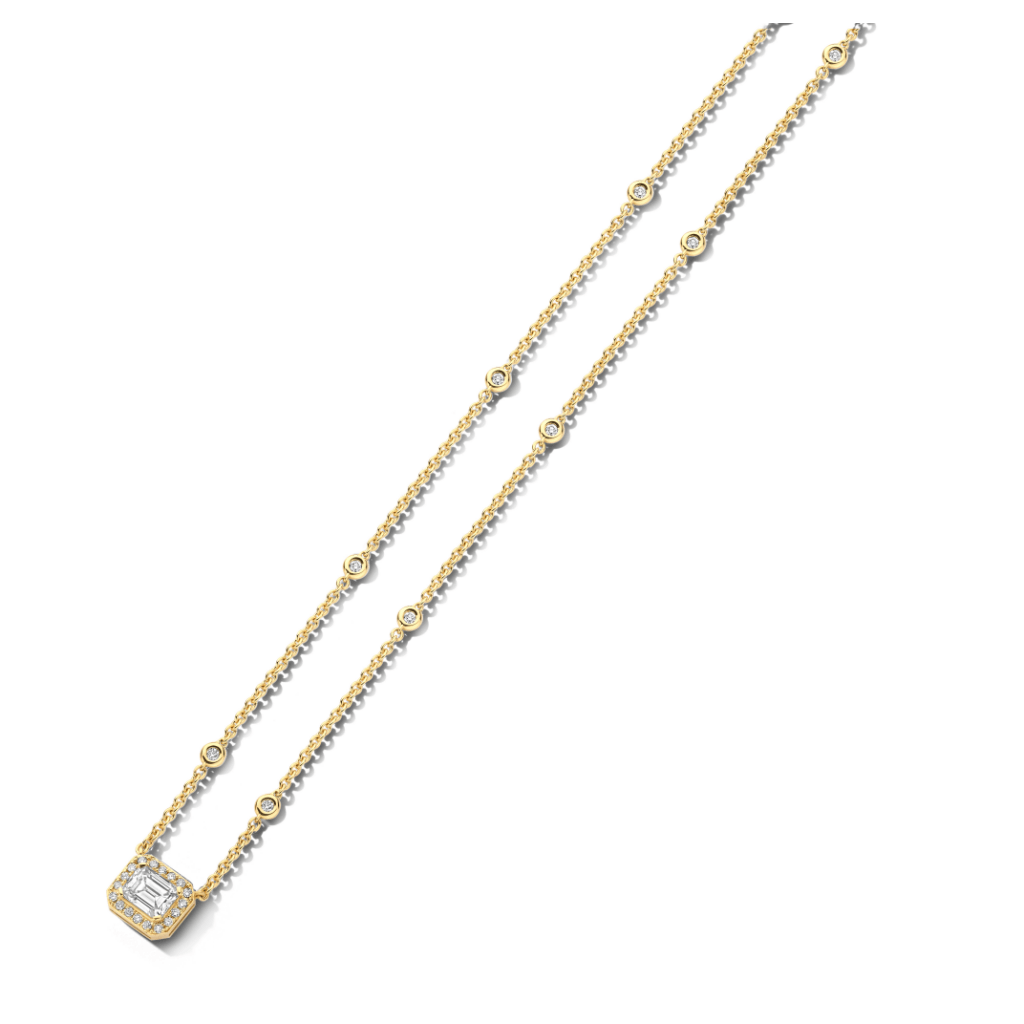 Schaap en Citroen Diamonds collier geelgoud met diamant - #5 Schaap en Citroen Diamonds collier geelgoud met diamant - #5