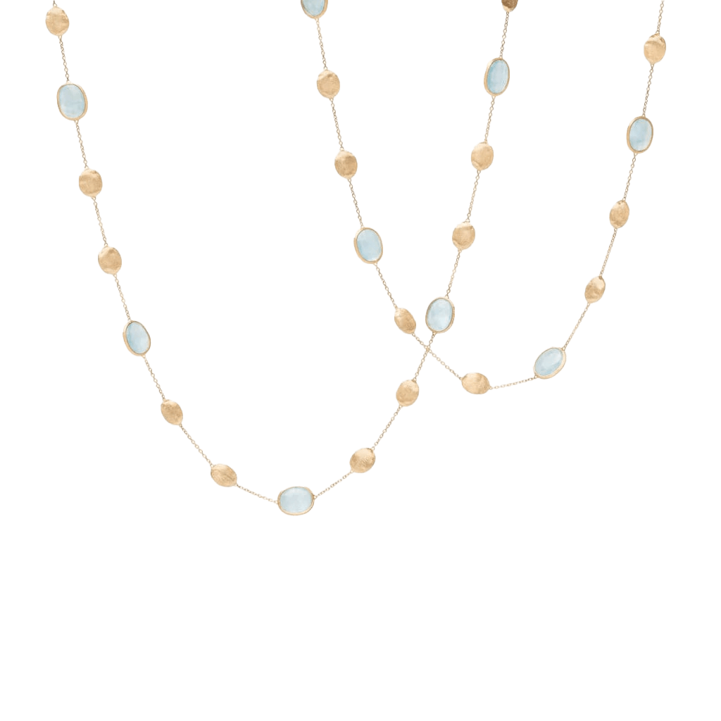 Marco Bicego Siviglia collier geelgoud met aquamarijn - CB1874-E-AQ01 - #1 Marco Bicego Siviglia collier geelgoud met aquamarijn - CB1874-E-AQ01 - #1