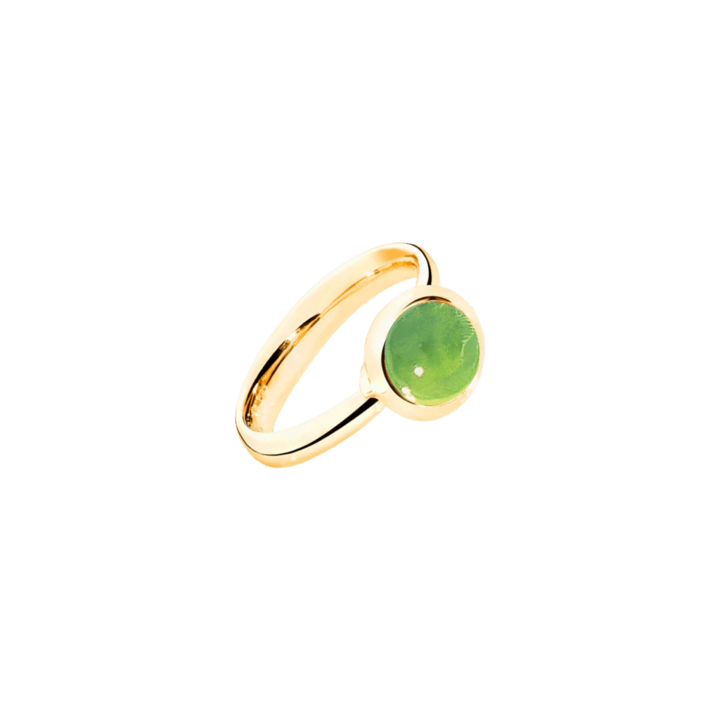 Tamara Comolli Bouton ring geelgoud met peridoot - R-BOU-s-Per-yg - #1 Tamara Comolli Bouton ring geelgoud met peridoot - R-BOU-s-Per-yg - #1
