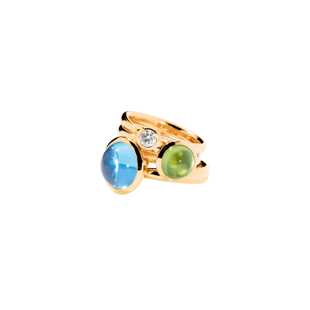 Tamara Comolli Bouton ring geelgoud met peridoot - R-BOU-s-Per-yg - #5 Tamara Comolli Bouton ring geelgoud met peridoot - R-BOU-s-Per-yg - #5