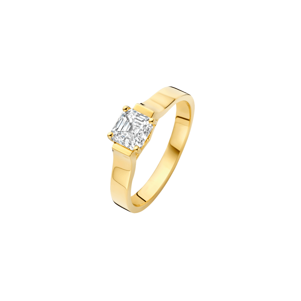 Celeste Solitair ring - Royal Asscher - R.111.RAC.YG.58 HRD