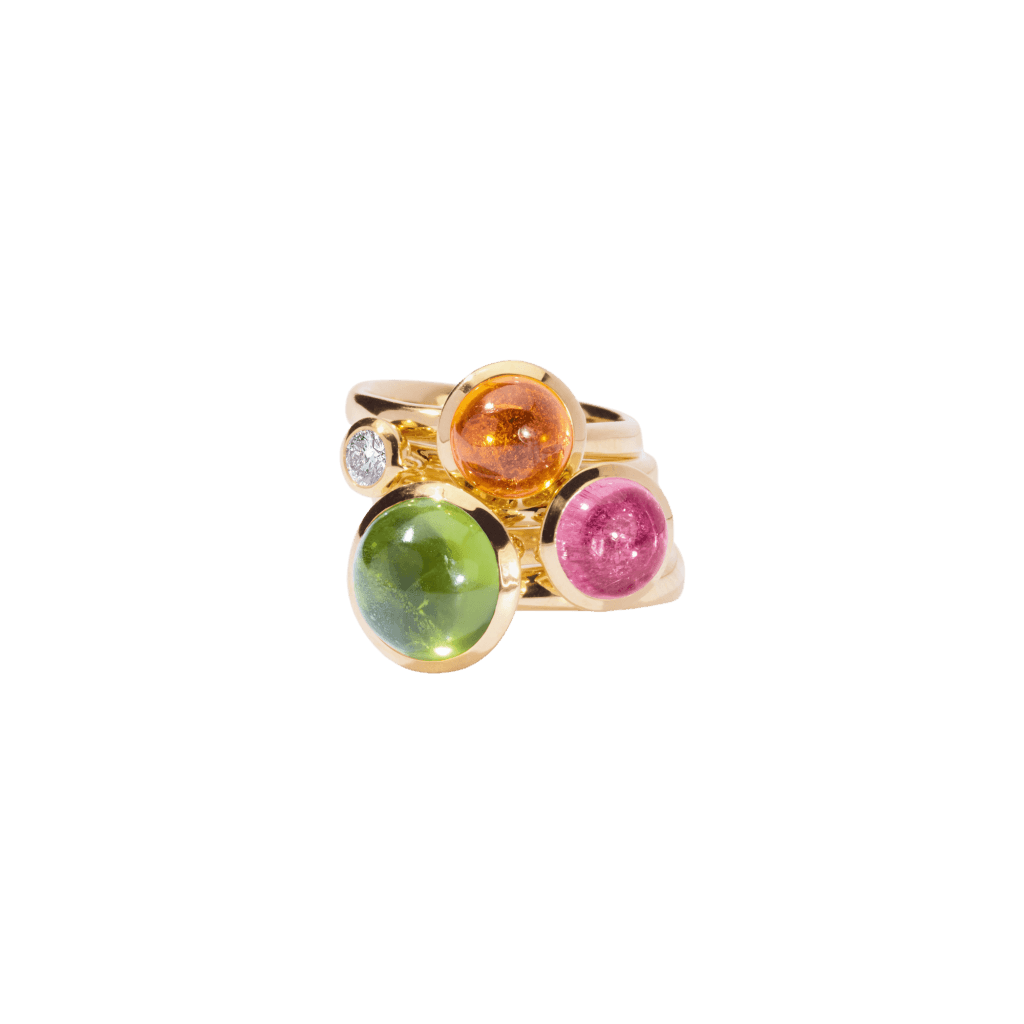 Tamara Comolli Bouton ring geelgoud met toermalijn - R-BOU-s-TuRo-yg - #5 Tamara Comolli Bouton ring geelgoud met toermalijn - R-BOU-s-TuRo-yg - #5