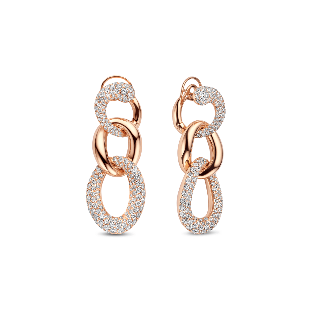 Schaap en Citroen Diamonds oorsieraad roodgoud met diamant - #5