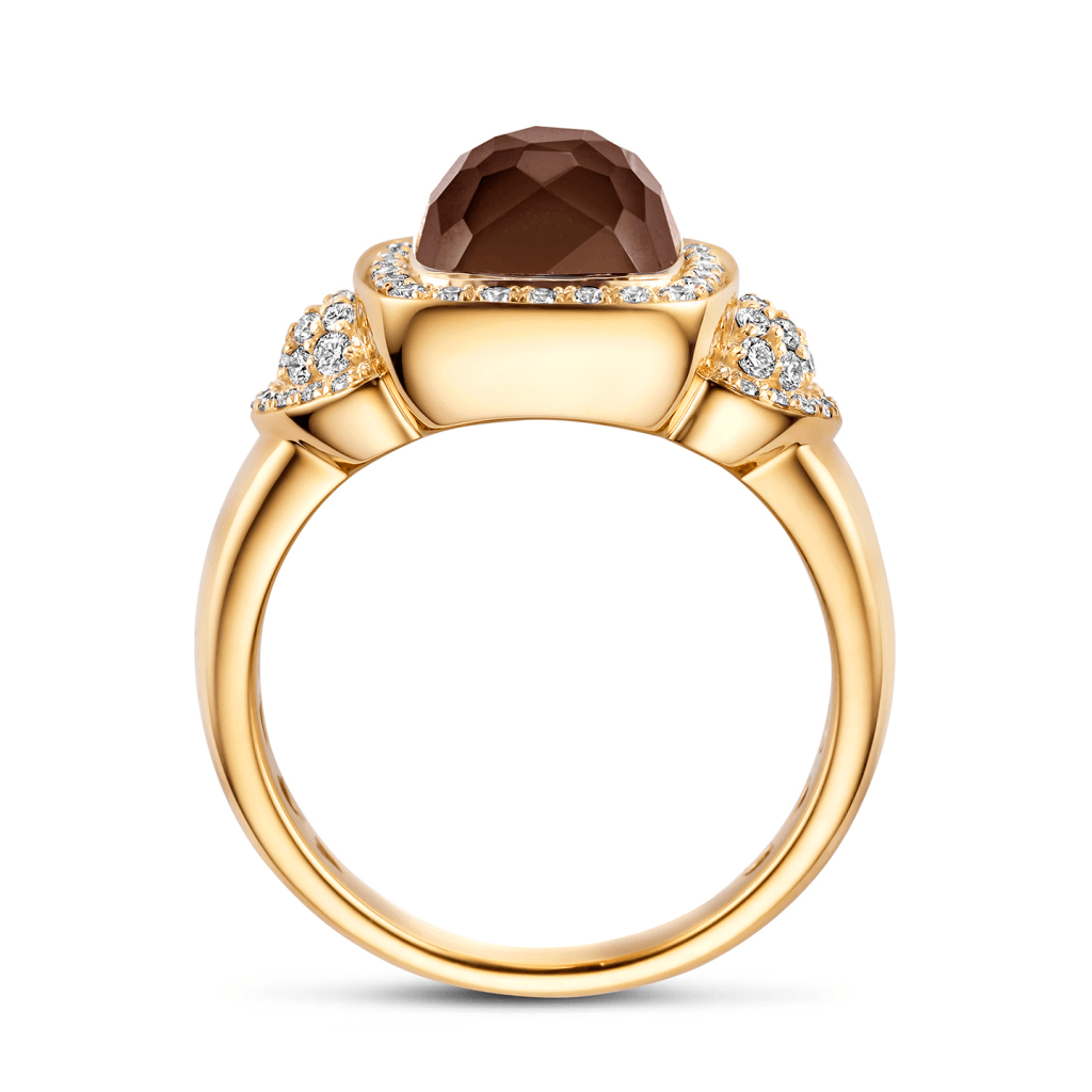 Tirisi Jewelry Milano Tre ring geelgoud met kwarts - TR9819SQ - #3 Tirisi Jewelry Milano Tre ring geelgoud met kwarts - TR9819SQ - #3