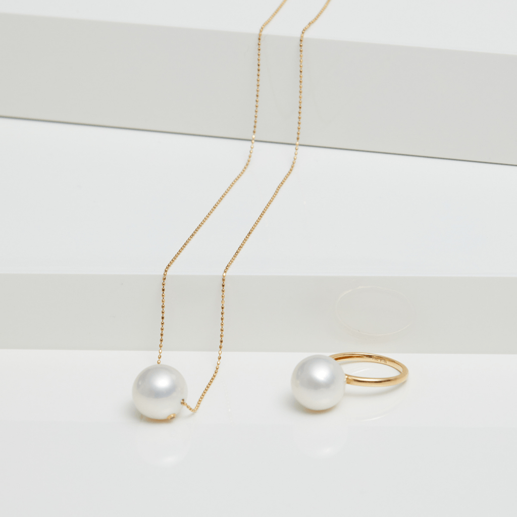 Yana Nesper Bubbles collier geelgoud met parel - FC118-7 - #4