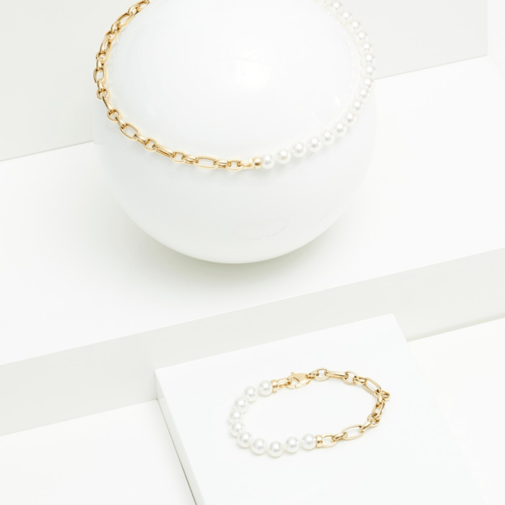 Yana Nesper Balthasar armband geelgoud met parel - BA11 - #4 Yana Nesper Balthasar armband geelgoud met parel - BA11 - #4