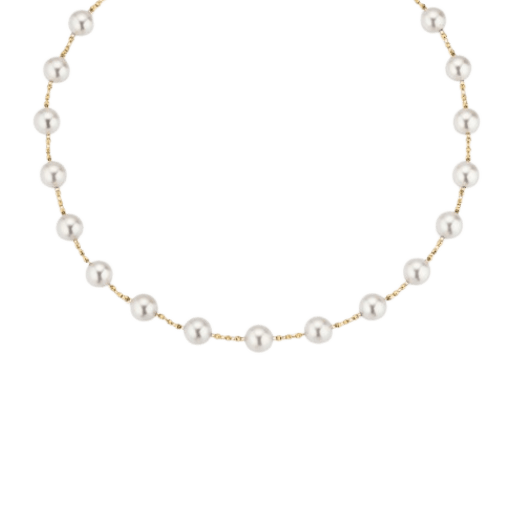 Yana Nesper Charmant collier geelgoud met parel - CH17 - #2 Yana Nesper Charmant collier geelgoud met parel - CH17 - #2