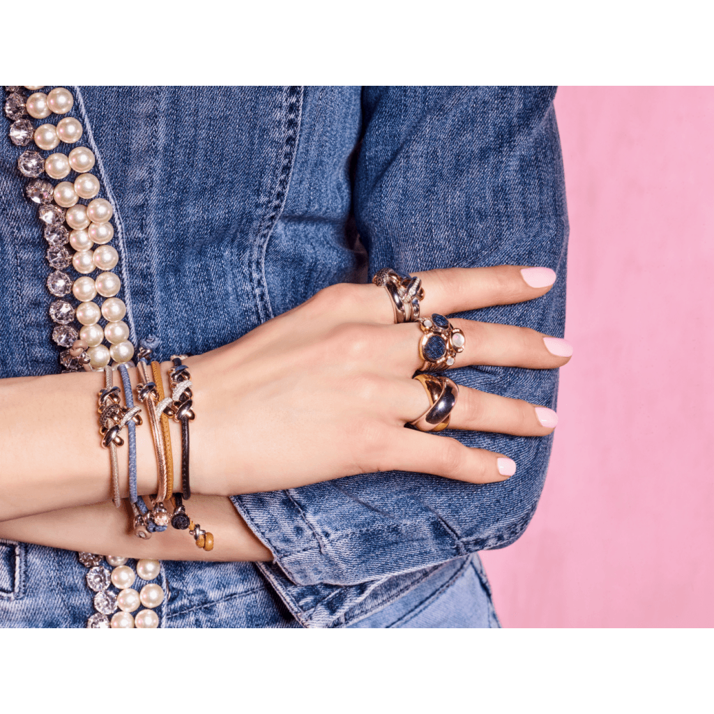 Tirisi Moda Kisses armband geelgoud met markasiet - TM2135BL(2P) - #4 Tirisi Moda Kisses armband geelgoud met markasiet - TM2135BL(2P) - #4