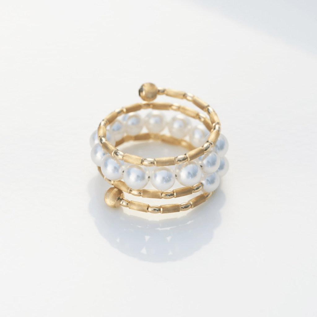 Yana Nesper Wrap Me ring geelgoud met parel - WR11 - #2 Yana Nesper Wrap Me ring geelgoud met parel - WR11 - #2