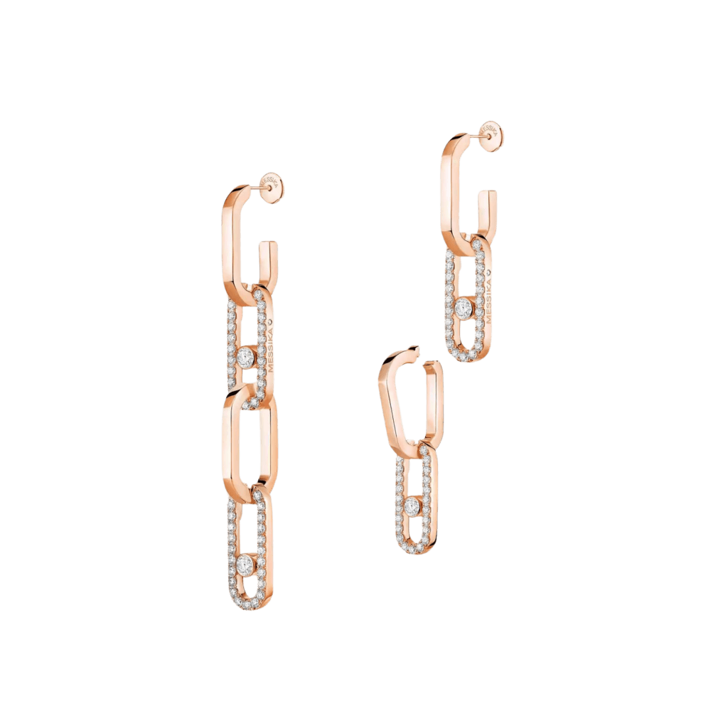 Messika Move Link oorsieraad roodgoud met diamant - 13678-PG - #2