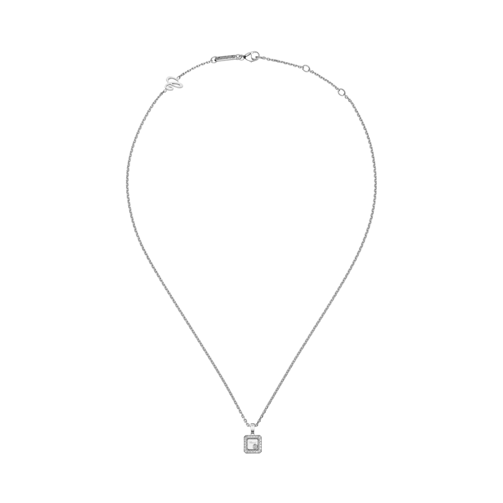 Chopard Happy Diamonds Icons Square collier witgoud met diamant - 79A114-1201 - #4 Chopard Happy Diamonds Icons Square collier witgoud met diamant - 79A114-1201 - #4