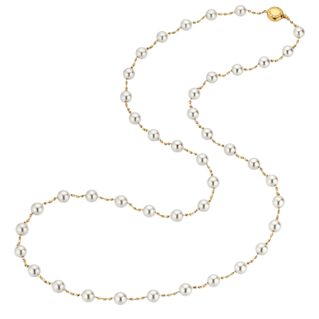 Yana Nesper Charmant collier geelgoud met parel - CH16 - #1 Yana Nesper Charmant collier geelgoud met parel - CH16 - #1