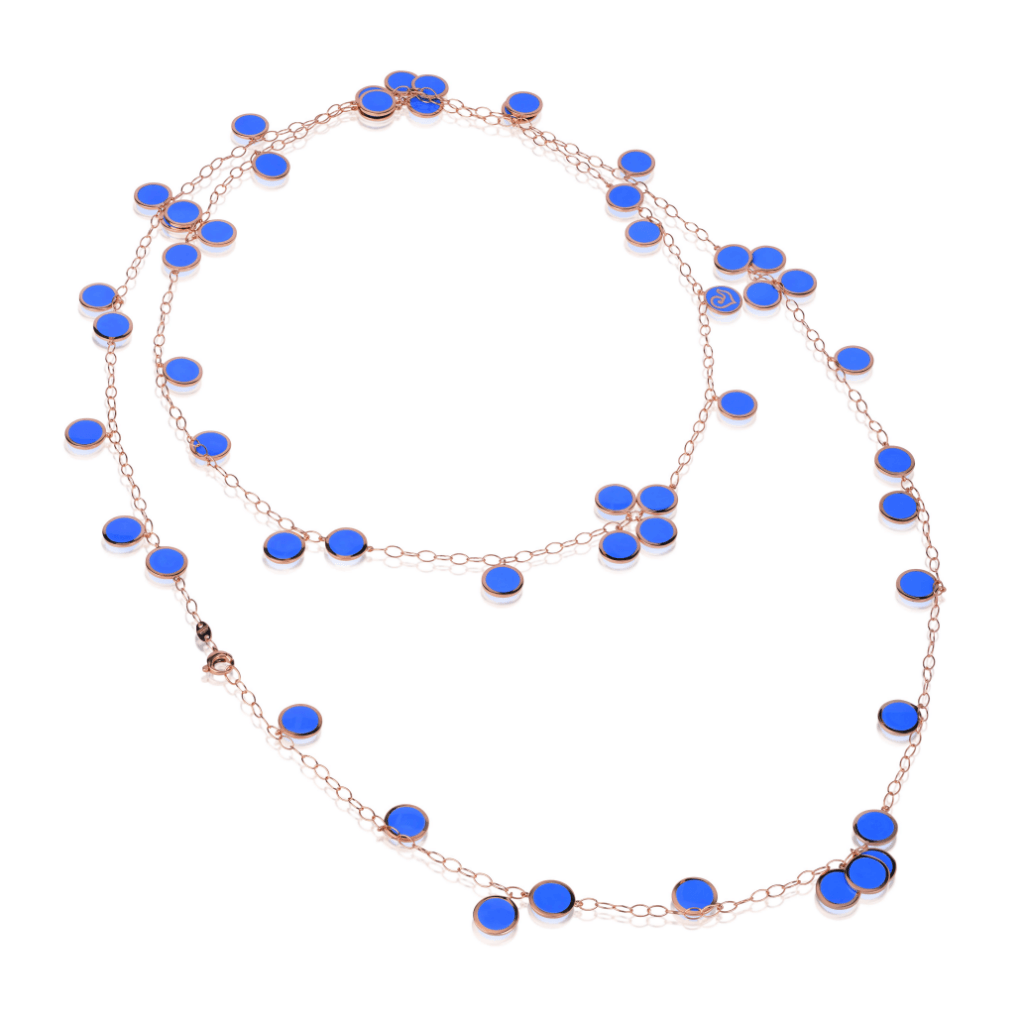 Chantecler Paillettes collier roodgoud met emaille - 38894 - #1 Chantecler Paillettes collier roodgoud met emaille - 38894 - #1