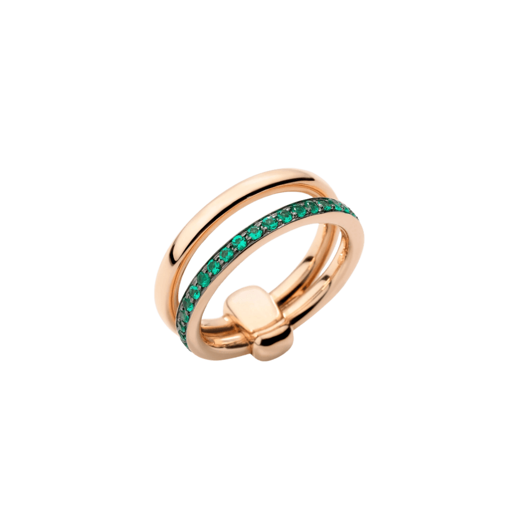 Pomellato Pomellato Together ring roodgoud met smaragd - PAC0100 O7BKR SM000 - #1 Pomellato Pomellato Together ring roodgoud met smaragd - PAC0100 O7BKR SM000 - #1