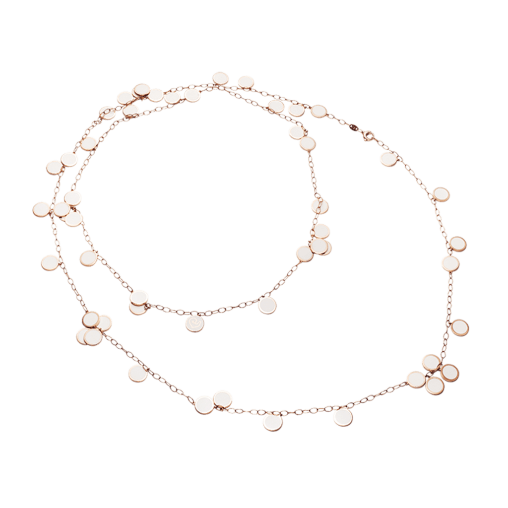 Chantecler Paillettes collier roodgoud met emaille - 34105 - #1 Chantecler Paillettes collier roodgoud met emaille - 34105 - #1