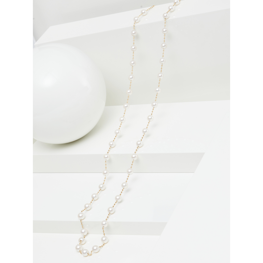 Yana Nesper Charmant collier geelgoud met parel - CH16 - #4 Yana Nesper Charmant collier geelgoud met parel - CH16 - #4