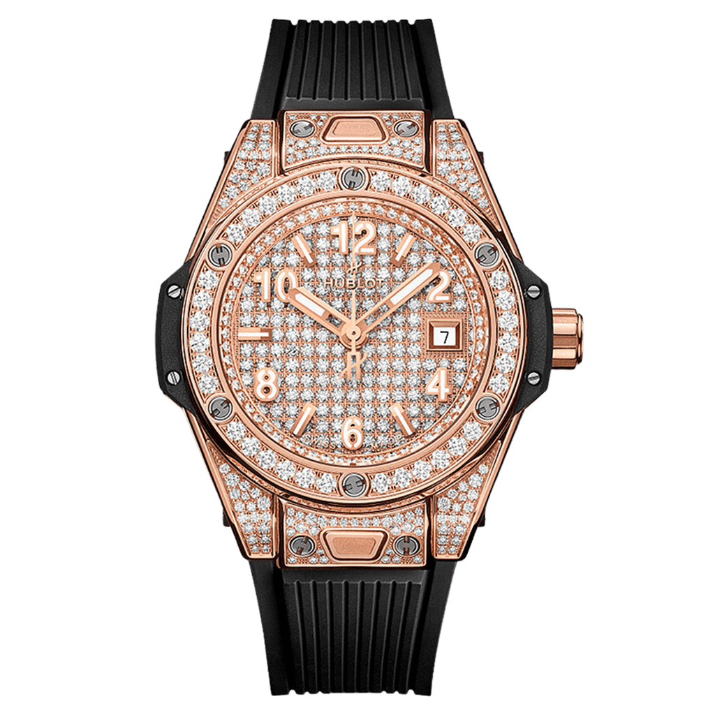 Hublot Big Bang One Click King Gold Full Pavé 33mm - 485.OX.9000.RX.1604 - #1 Hublot Big Bang One Click King Gold Full Pavé 33mm - 485.OX.9000.RX.1604 - #1