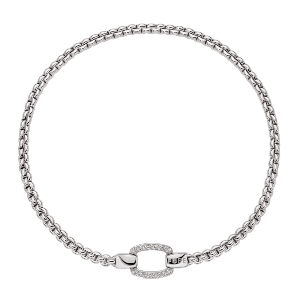 FOPE Eka collier witgoud met diamant - 08F10CX_PB_B_XBX_038 - #1