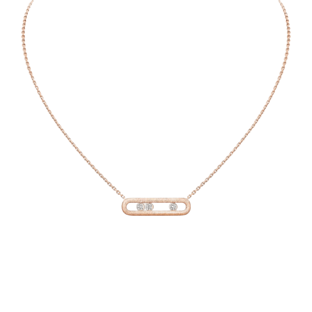 Messika Move Classic Cisele collier roodgoud met diamant - 14667-PG - #1