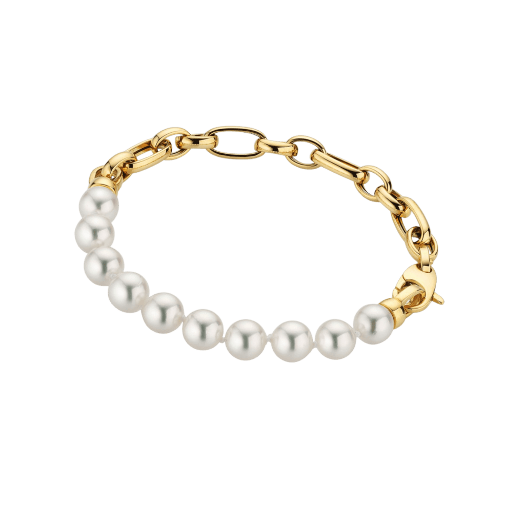 Yana Nesper Balthasar armband geelgoud met parel - BA11 - #2 Yana Nesper Balthasar armband geelgoud met parel - BA11 - #2