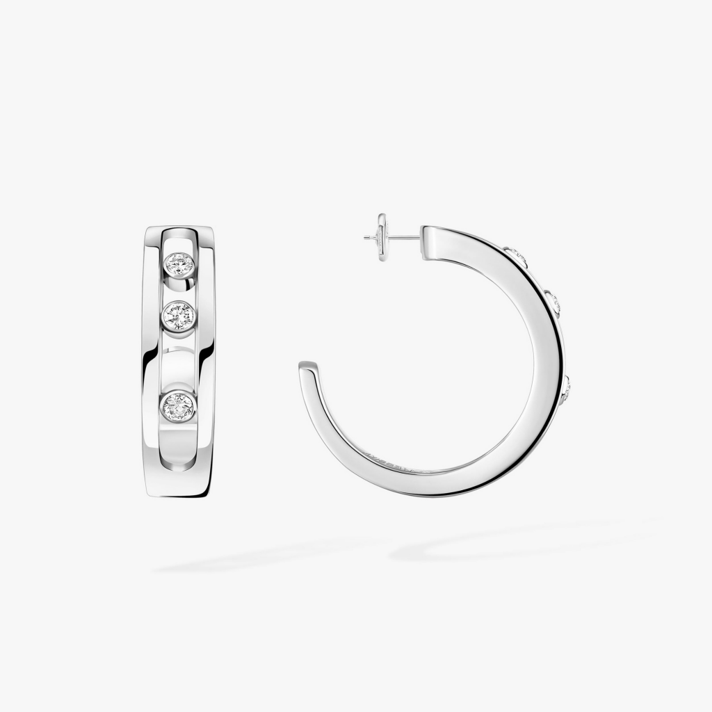 Messika Move Classic oorsieraad witgoud met diamant - 4407-PG - #5 Messika Move Classic oorsieraad witgoud met diamant - 4407-PG - #5