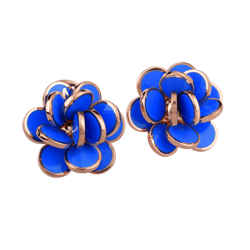 Chantecler Paillettes oorsieraad roodgoud met emaille - 38896 - #2 Chantecler Paillettes oorsieraad roodgoud met emaille - 38896 - #2
