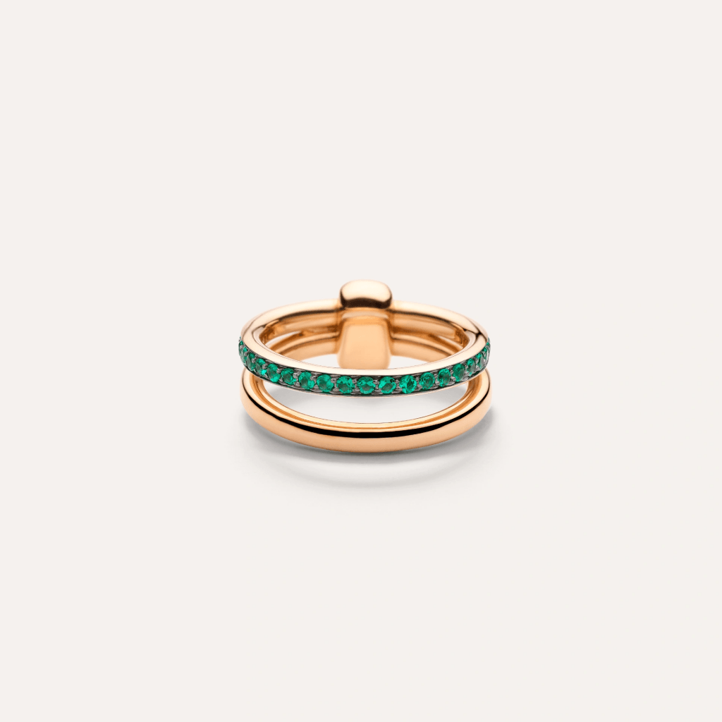 Pomellato Pomellato Together ring roodgoud met smaragd - PAC0100 O7BKR SM000 - #3 Pomellato Pomellato Together ring roodgoud met smaragd - PAC0100 O7BKR SM000 - #3