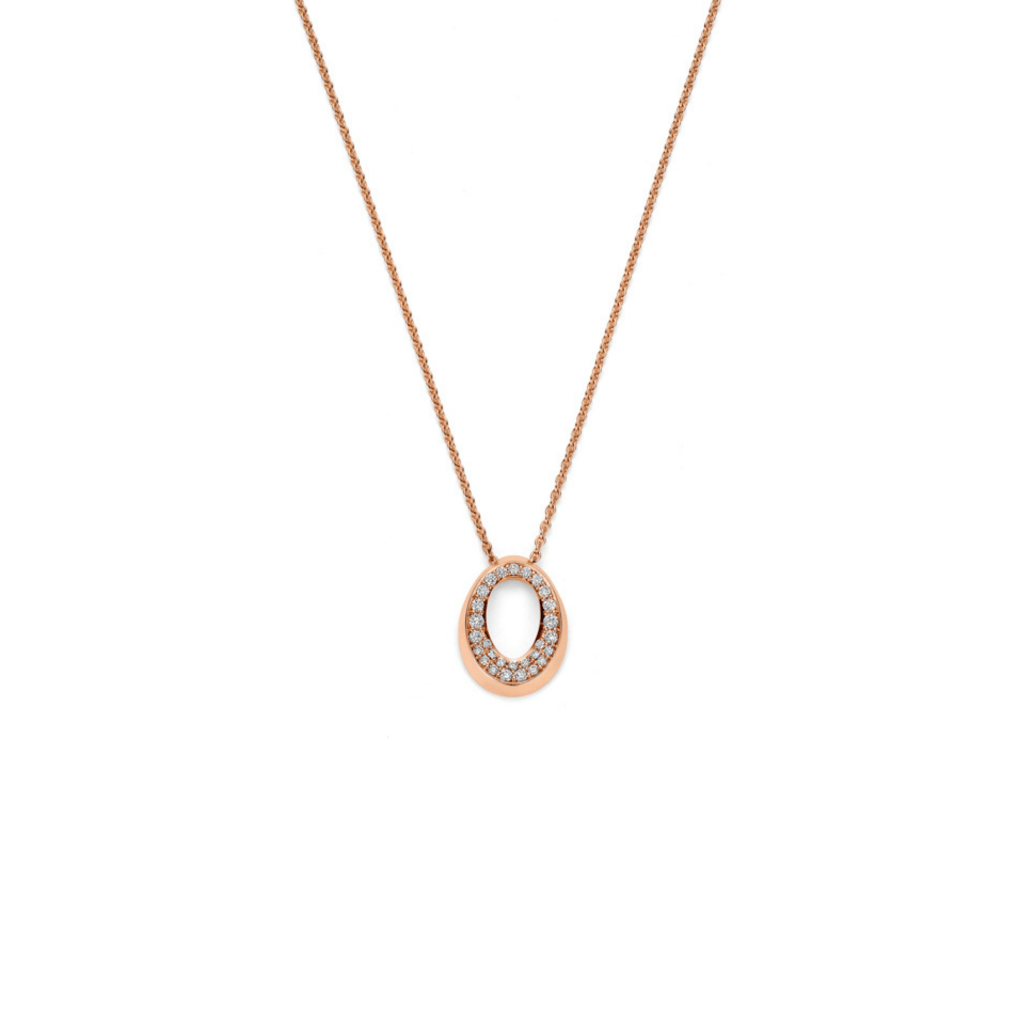 Schaap en Citroen Diamonds collier roodgoud met diamant - #1 Schaap en Citroen Diamonds collier roodgoud met diamant - #1
