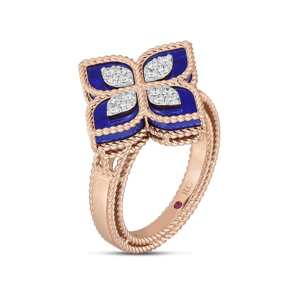 Roberto Coin Princess Flower ring roodgoud met lapis lazuli - ADV888RI1837_04 - #5 Roberto Coin Princess Flower ring roodgoud met lapis lazuli - ADV888RI1837_04 - #5