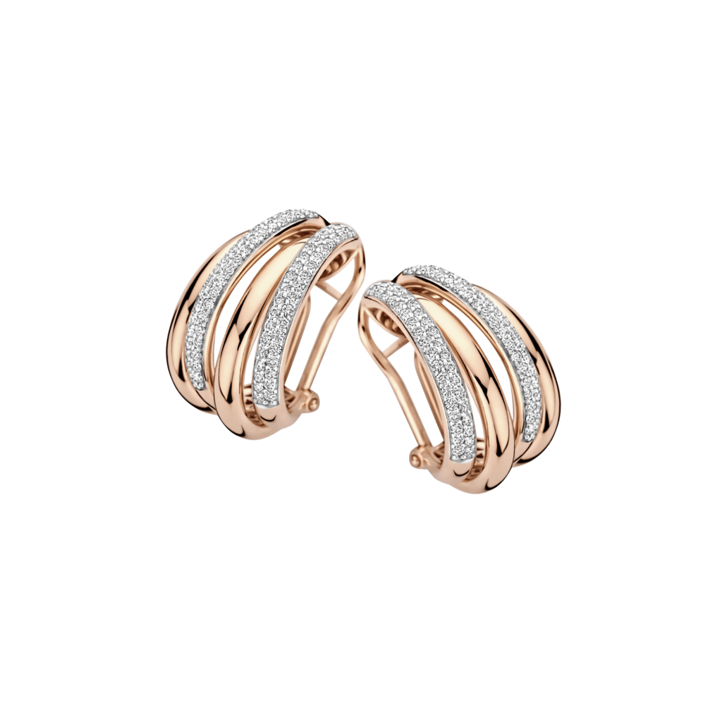 Tirisi Jewelry Amsterdam Due oorsieraad roodgoud - TE7164D(2P) - #1 Tirisi Jewelry Amsterdam Due oorsieraad roodgoud - TE7164D(2P) - #1