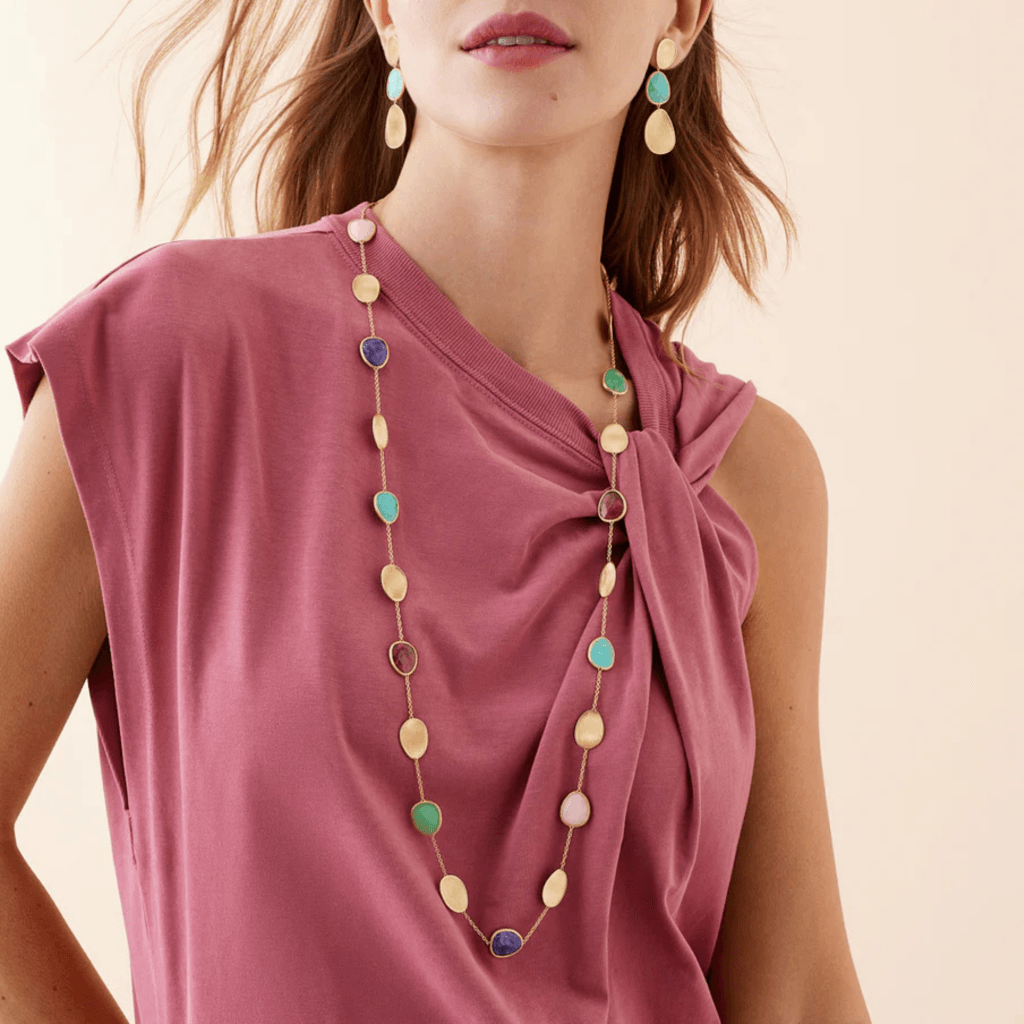 Marco Bicego Lunaria Color collier geelgoud met diversen kleurstenen - CB2157-MIX2 - #4 Marco Bicego Lunaria Color collier geelgoud met diversen kleurstenen - CB2157-MIX2 - #4