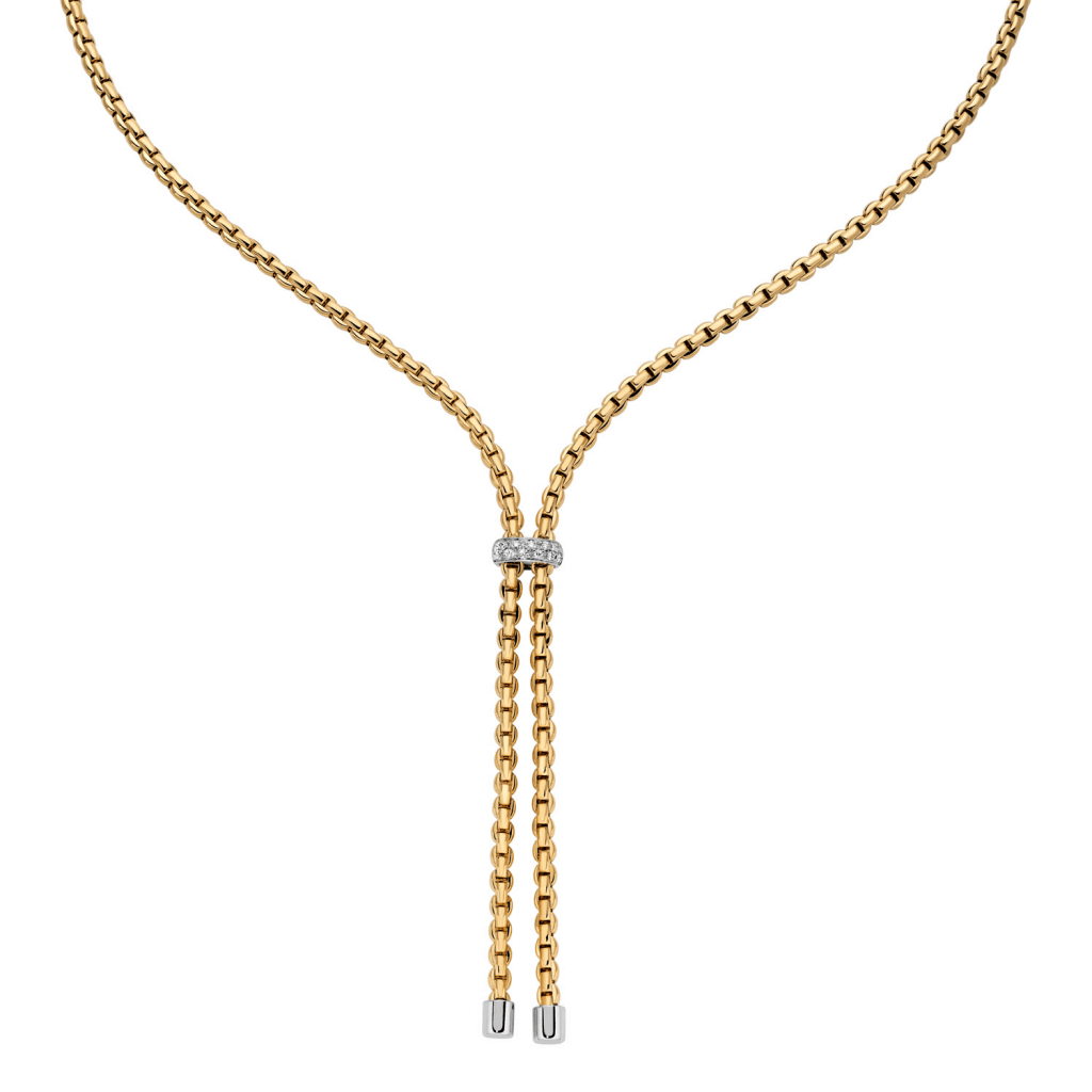 FOPE Eka collier geelgoud met diamant - 75501CX_BB_G_X4X_043 - #1 FOPE Eka collier geelgoud met diamant - 75501CX_BB_G_X4X_043 - #1