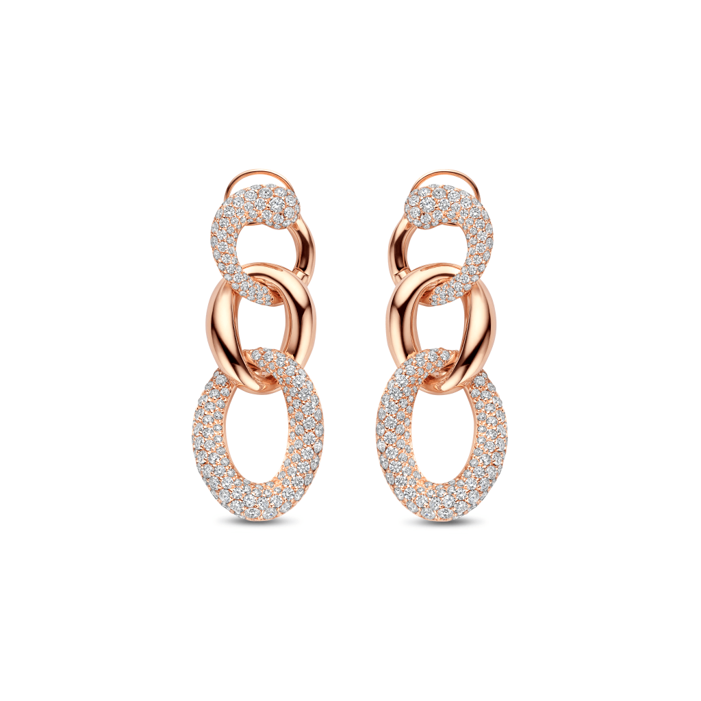 Schaap en Citroen Diamonds oorsieraad roodgoud met diamant - #2