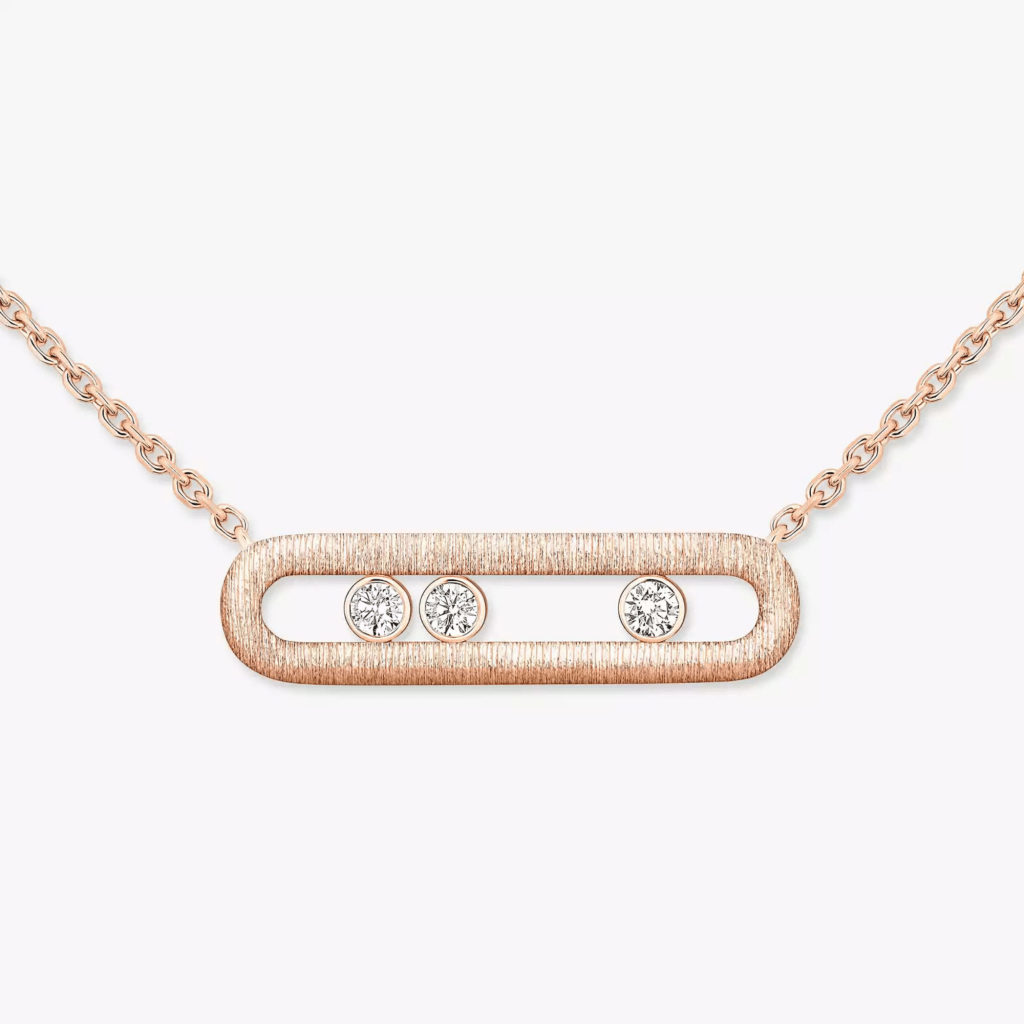 Messika Move Classic Cisele collier roodgoud met diamant - 14667-PG - #2