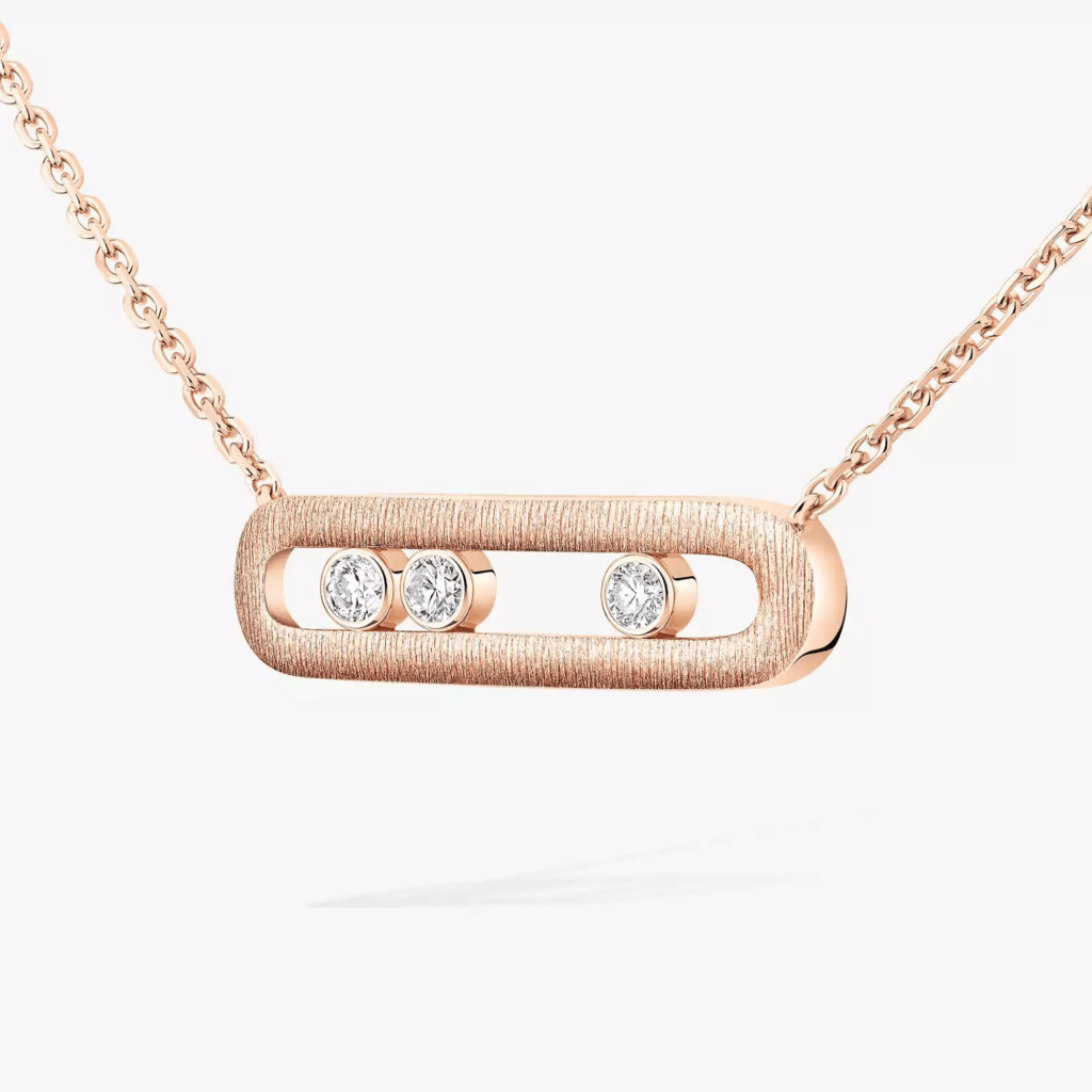 Messika Move Classic Cisele collier roodgoud met diamant - 14667-PG - #3