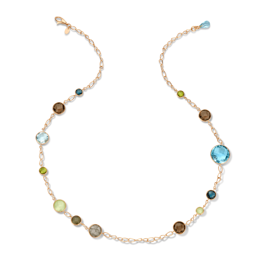 Schaap en Citroen Colours collier geelgoud met diversen kleurstenen - #2 Schaap en Citroen Colours collier geelgoud met diversen kleurstenen - #2