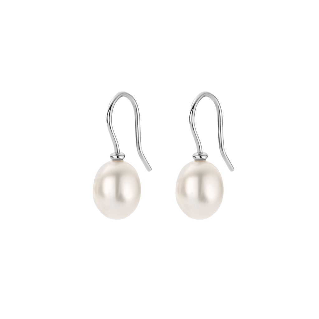 Schaap en Citroen Pearls oorsieraad witgoud met parel - #2 Schaap en Citroen Pearls oorsieraad witgoud met parel - #2
