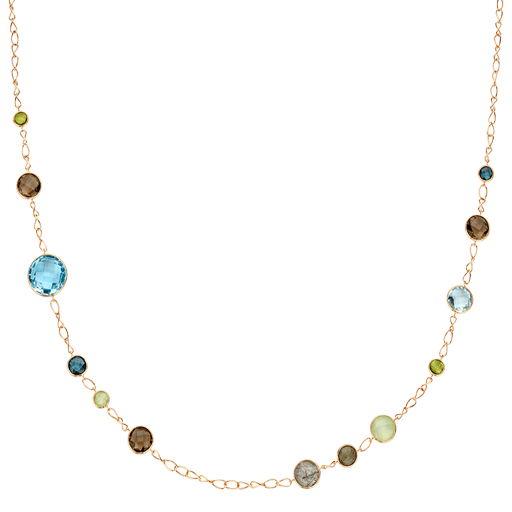 Schaap en Citroen Colours collier geelgoud met diversen kleurstenen - #4 Schaap en Citroen Colours collier geelgoud met diversen kleurstenen - #4